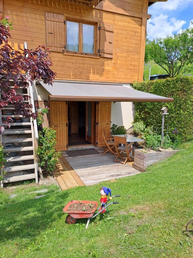A4 Km De Megeve Tres Joli Studio Avec Jacuzzi ,Vue Sur Les Montagnes Au Calme Praz-sur-Arly Exteriör bild